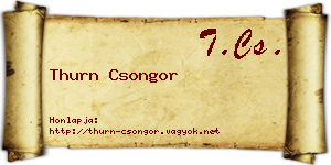 Thurn Csongor névjegykártya